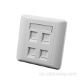 86Type 1 2 4 Port Face Plate RJ45 Salida frontal sin blindaje